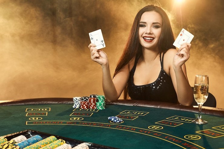 Antarmuka permainan live casino dengan dealer dan pemain real-time